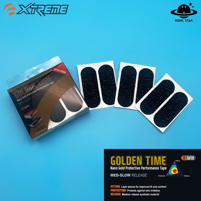 【詰め替え用・1箱】Xtremeサムテープ・ゴールデンタイム(カット72枚入り)Golden Time Bowling Pre-Cut Timing Tape(72 pcs)
