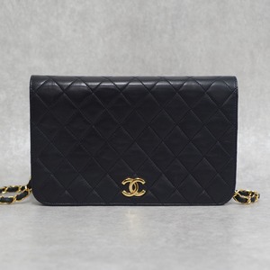 CHANEL シャネル マトラッセ チェーンショルダーバッグ ラム ネイビー 2944