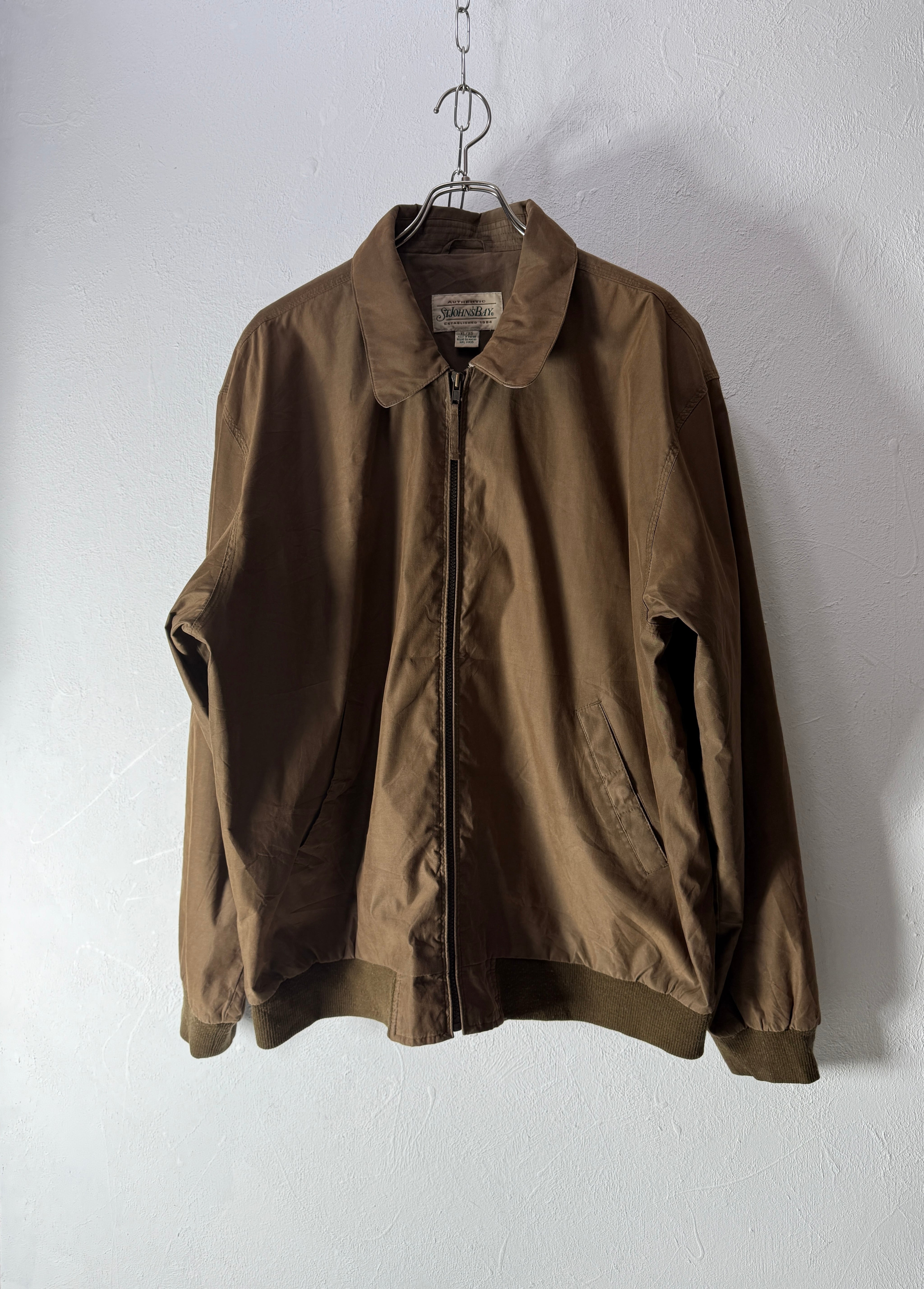 90s USA peach skin zip blouson