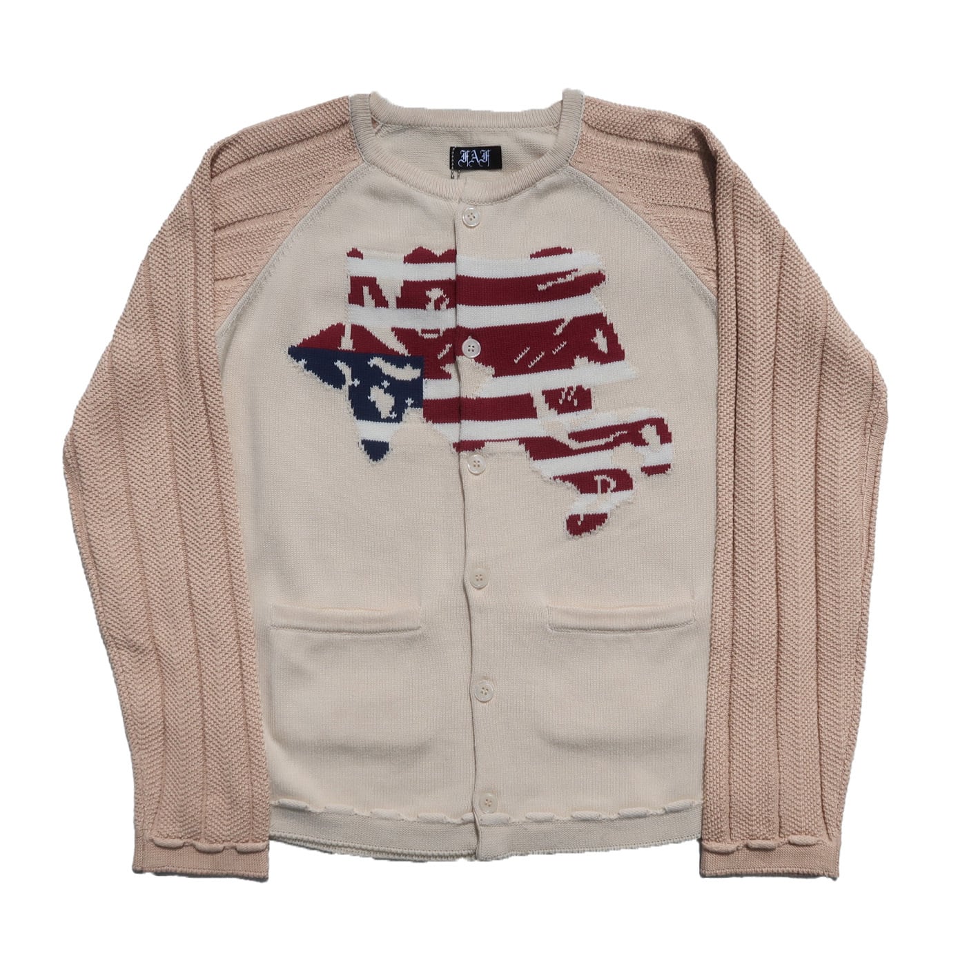 FAKE AS FLOWERS 24AW ANGEL RAGLAN KNIT CARDIGAN (Ecru) | Moore 