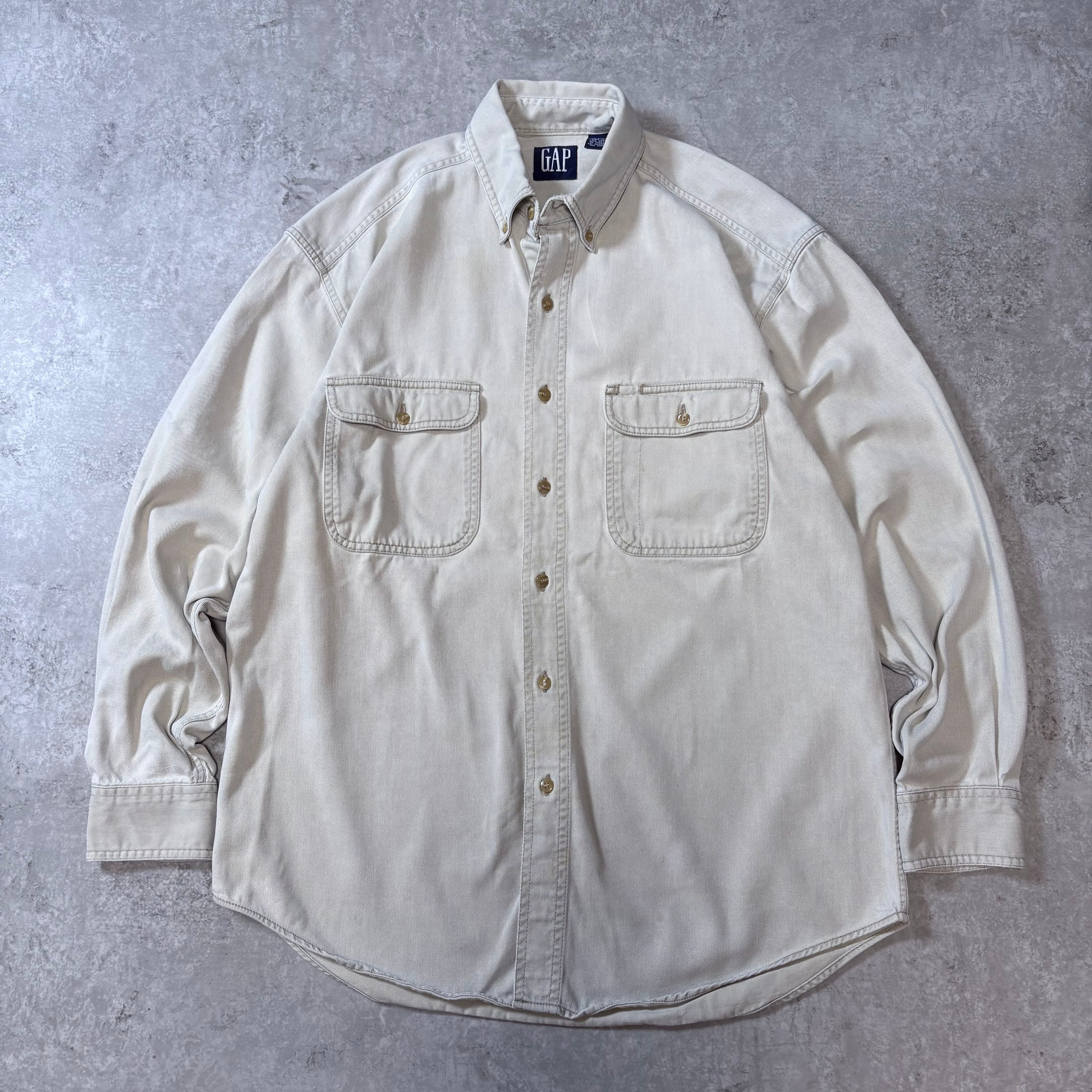 1990s "OLD GAP" Cotton L/S Shirt