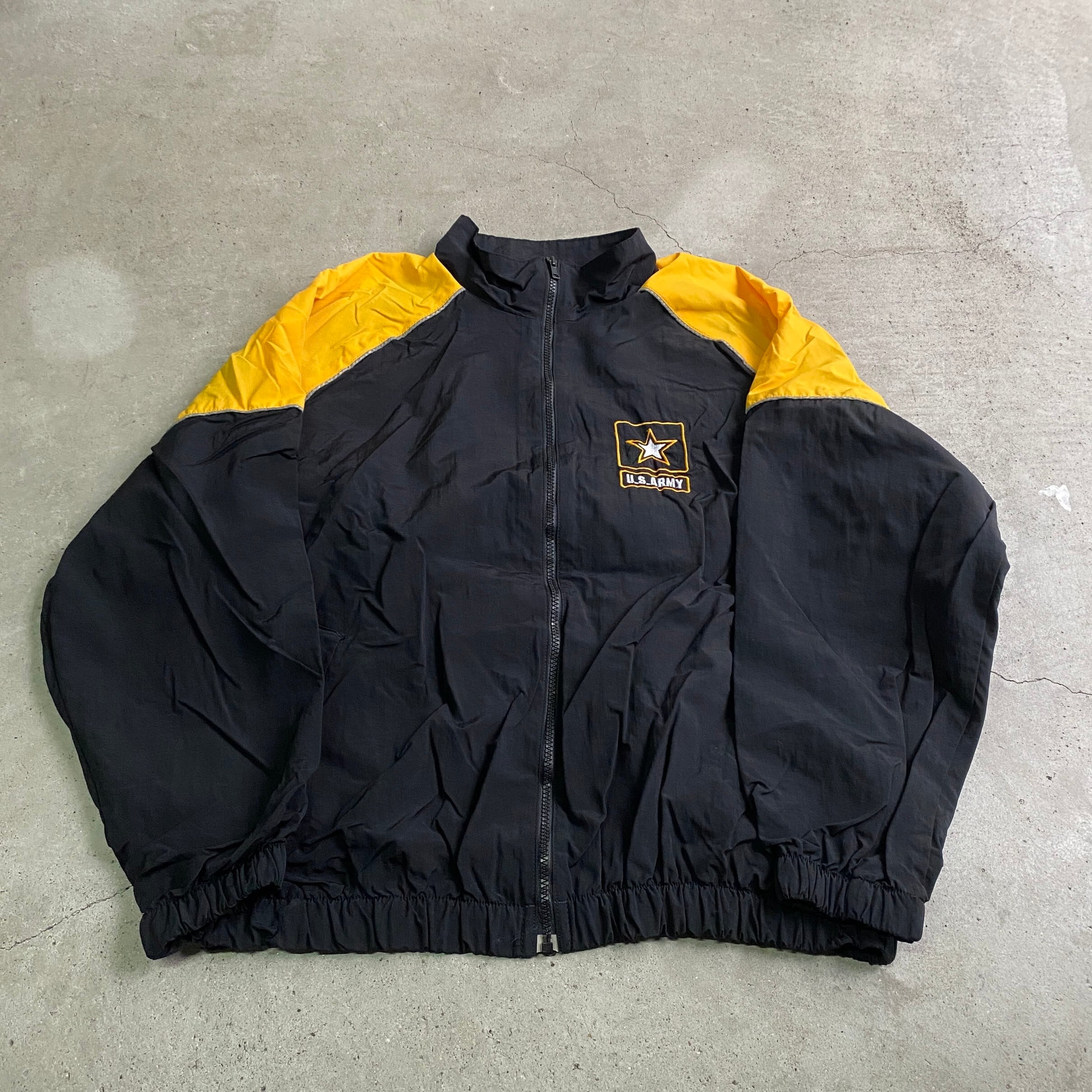 ビンテージ 80s USA 2XL 黒 軍 ナイロン ジャケット希少 美品