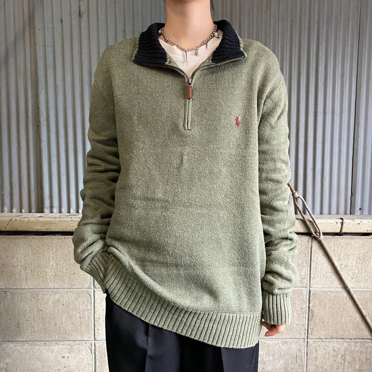 Polo by Ralph Lauren ポロバイラルフローレン ハーフジップ ニット 