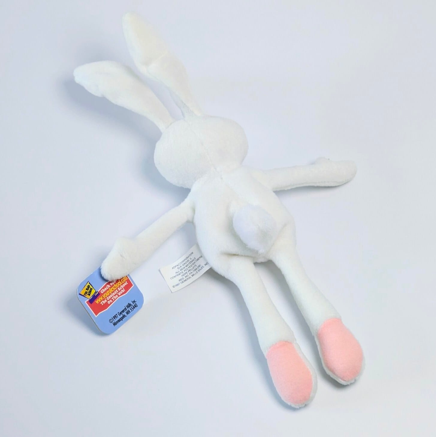 ☆VINTAGE 1997☆【 General Mills / ゼネラルミルズ 】Breakfast Palsシリーズ『 Trix Rabbit トリックスラビット』ビーンぬいぐるみ / プラッシュ〚アメリカン雑貨 アメトイ〛