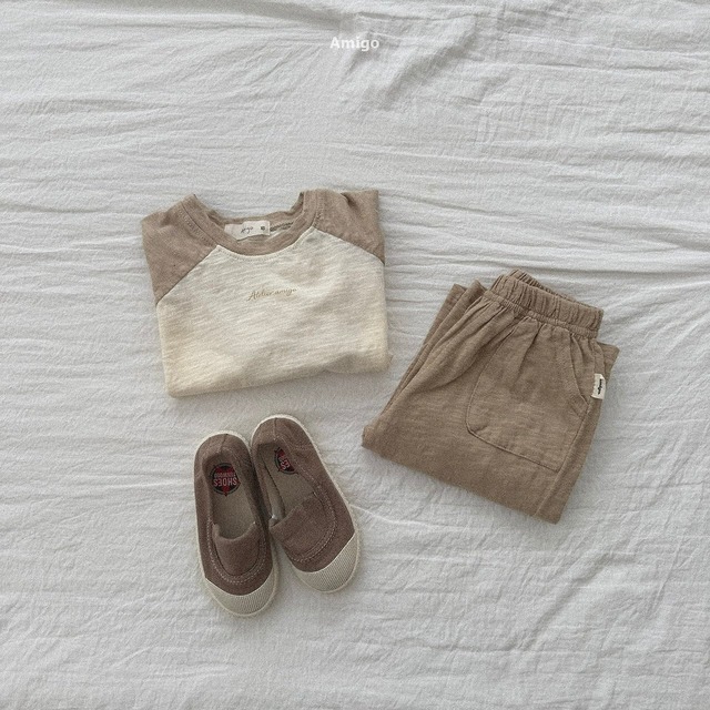 《予約》送料無料【Amigo】Slub Contrast Raglan Tee