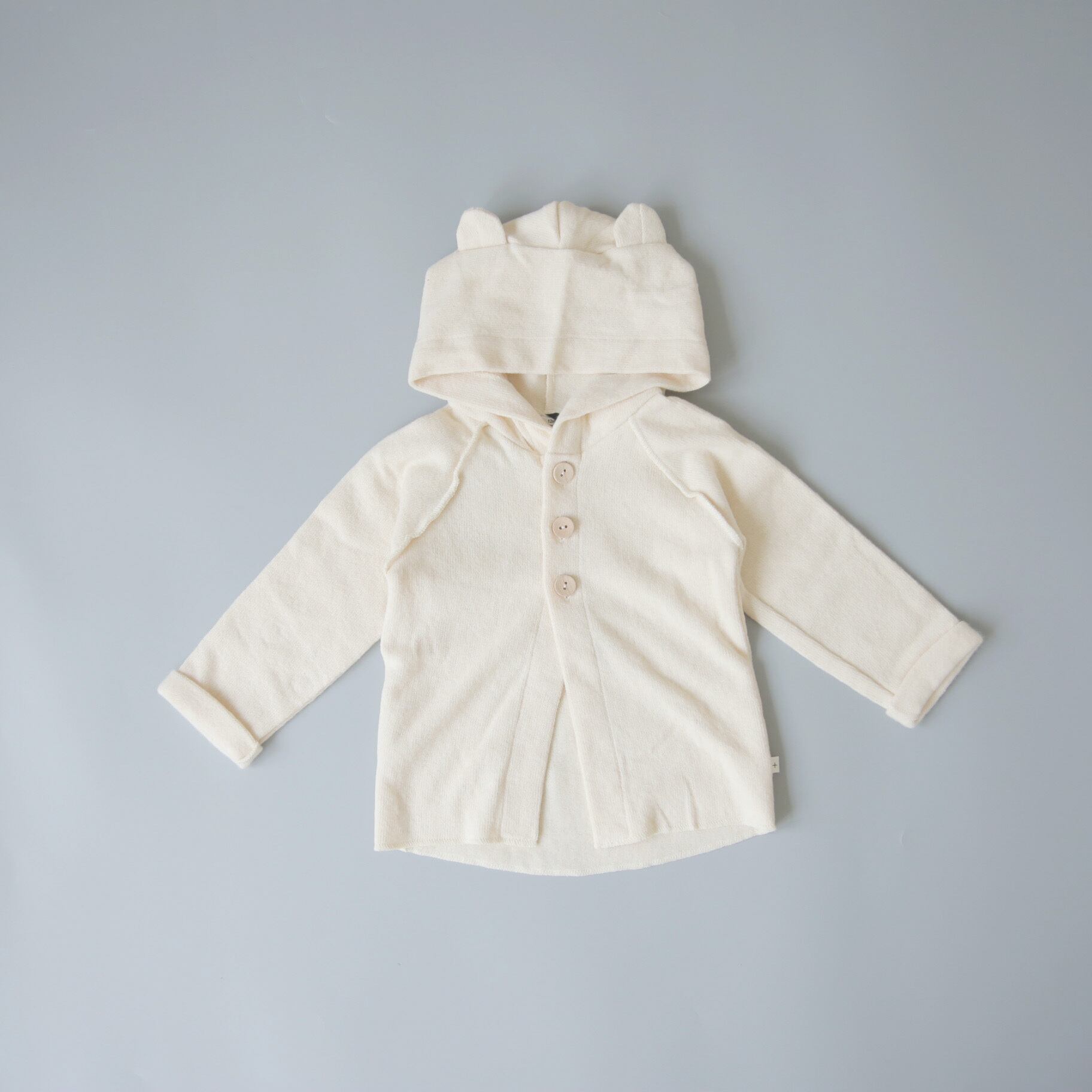 1 + in the family(ワンモアインザファミリー) / HERVE hooded cardigan / Ecru / 12M・24M