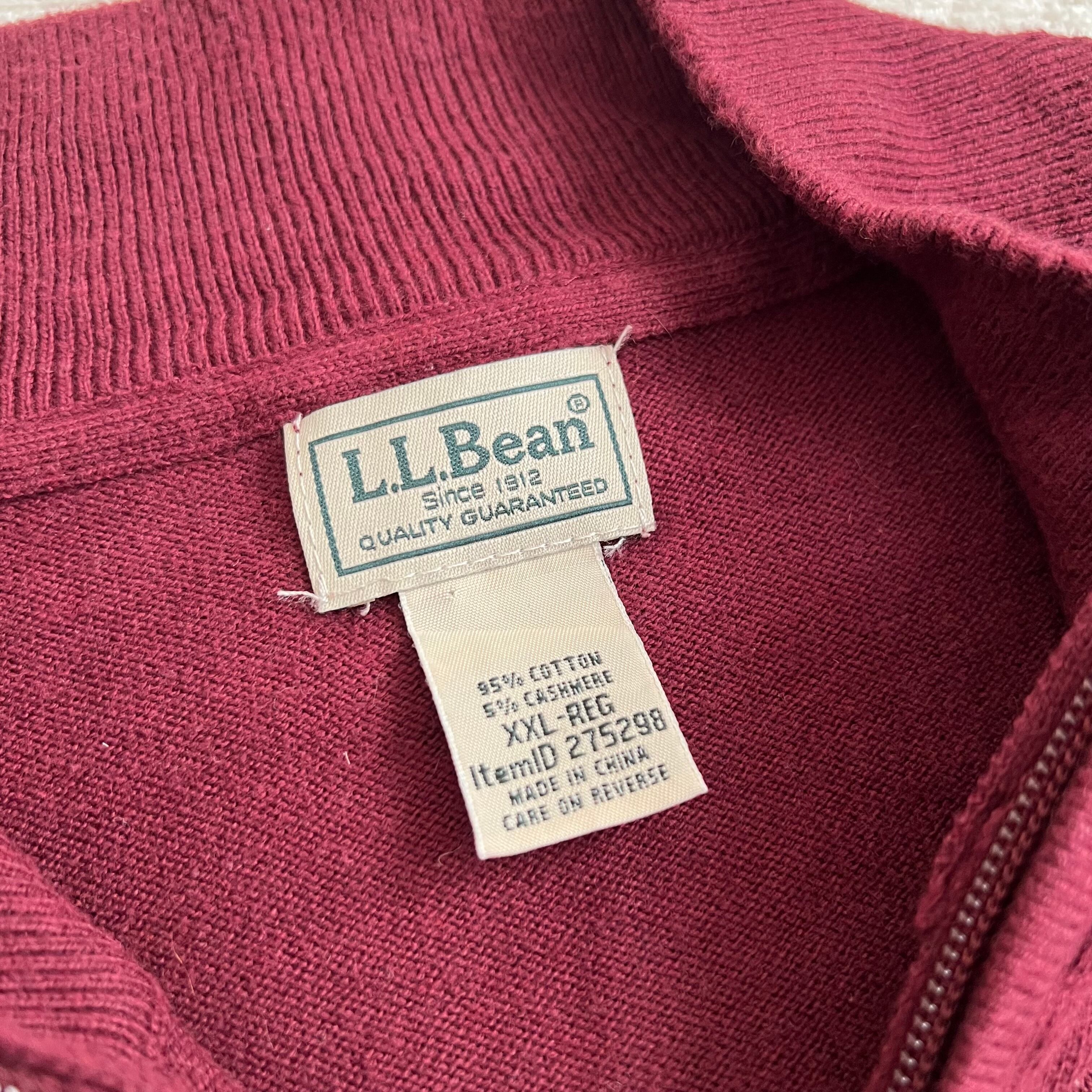 L.L.Bean エルエルビーン ハーフジップ セーター コットン L.L.Bean エルエルビーン ハーフジップ セーター コットン