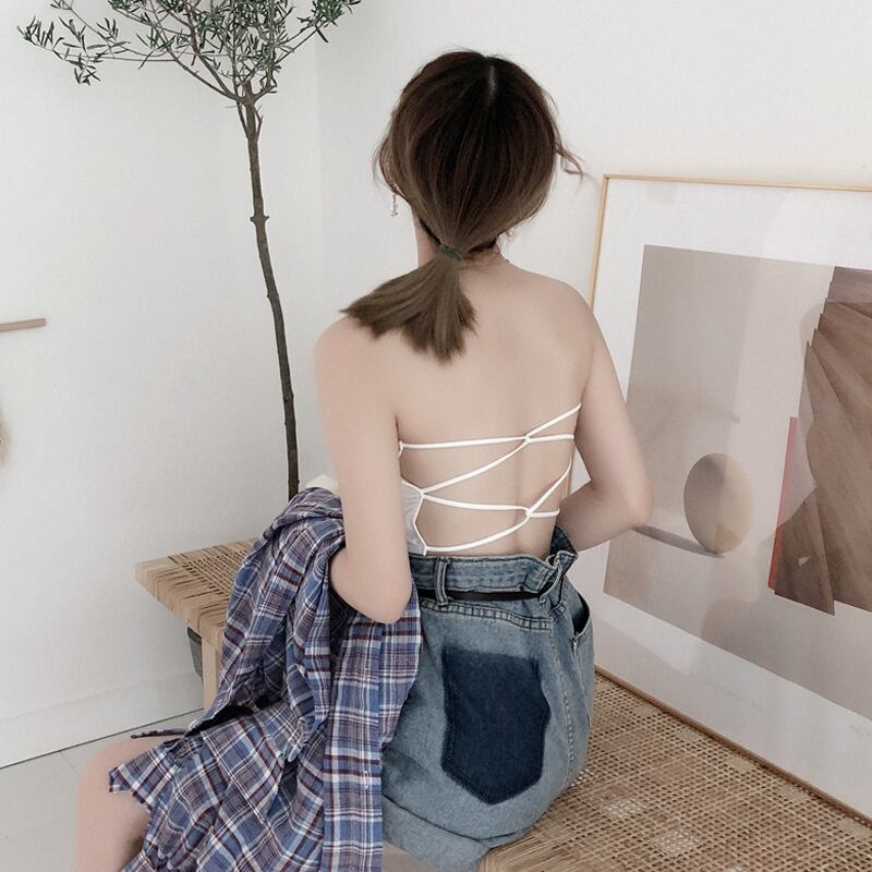 ノースリーブサマーバックリング トップス レッド 夏物 指輪 スーパーモール20651247870