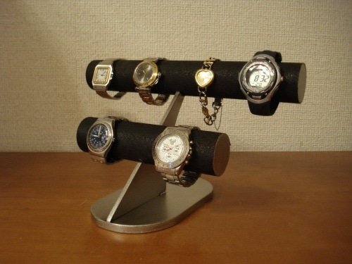 腕時計スタンド　2段ブラック腕時計スタンド