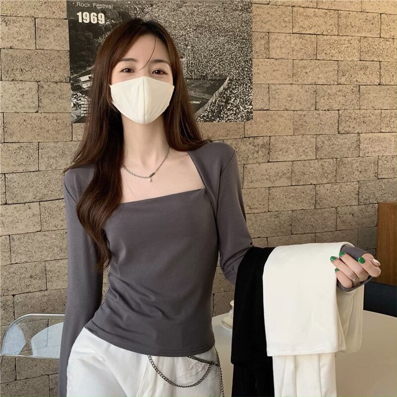 トップス オータムTシャツ シャツ スリムショート 秋物 1号婦人3995013669