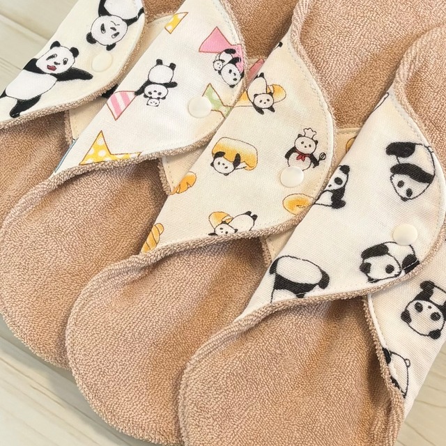 22cm パイル オーガニック 布ナプキン 防水仕様 4枚セット 普通の日用 187