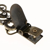 D DOLITY 【2個セット】 合金製 アヒル口型 ストールクリップ 耐久性 レトロ 結婚式パーティーギフト 大判マフラー(シルバー&ブロンズ)