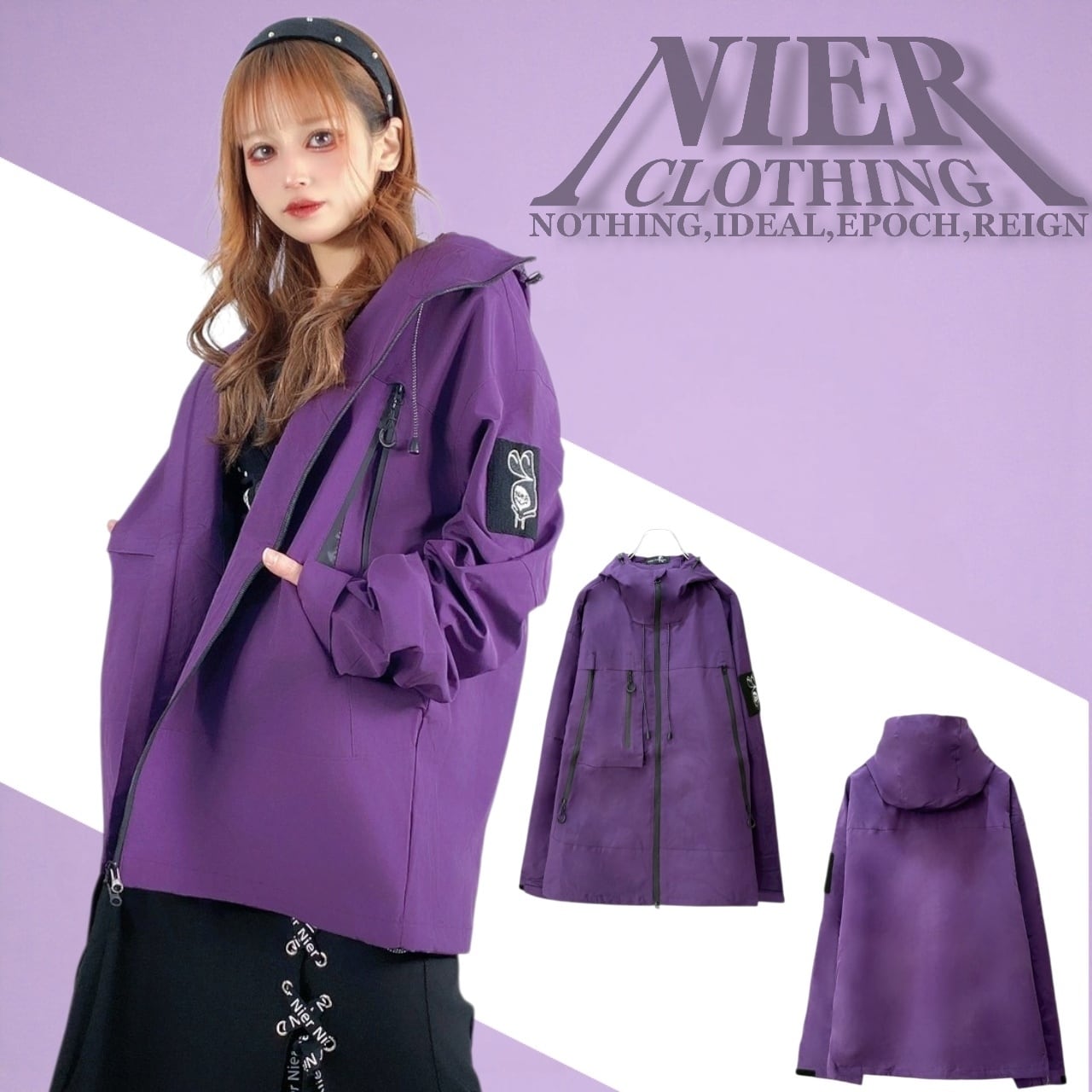 先着50点限定55%OFF》DOUBLE ZIP 5POCKET OUTER【PURPLE】 | NIER CLOTHING
