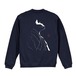「月夜を見上げる、粋猫の影」ジャージ カーディガン/"Shadow of a Stylish Cat Looking Up at the Moonlit Night" Jersey Cardigan