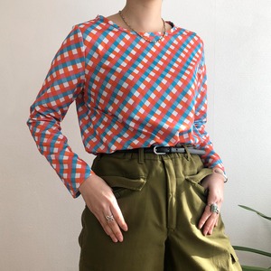 Vintage plaid tops