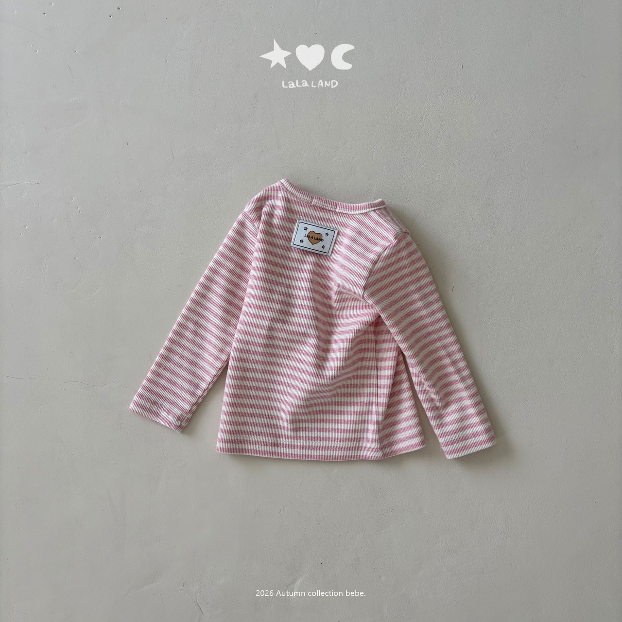 韓国子供服 / LALALAND / 26Autumn / ベベ ストライプ もちもちTシャツ / 秋服 / ベビー *6M~18M*