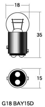 M&Hマツシマ 1P 5404OR 12V18/5W (オレンジ) 1P5404OR ライト バルブ
