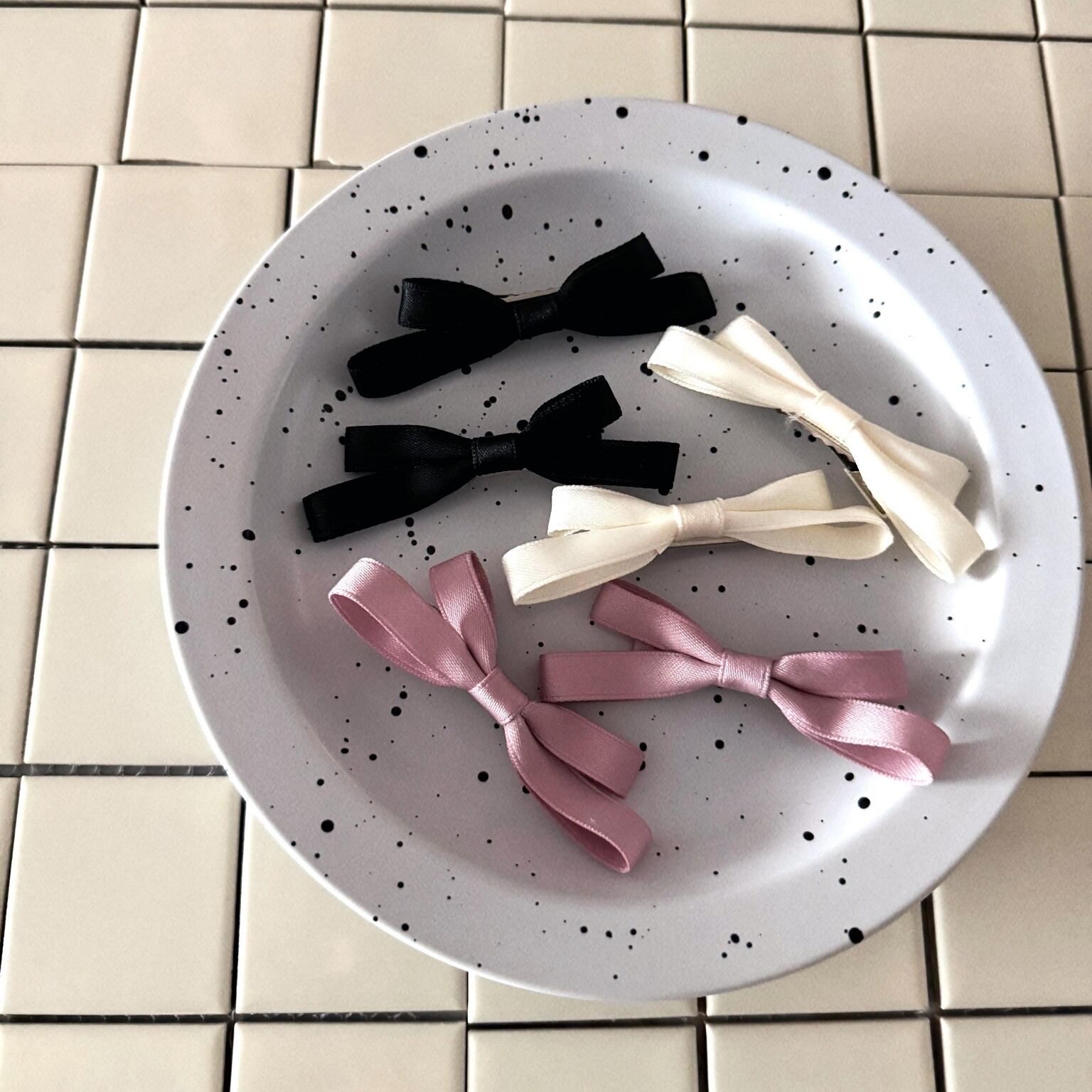 «予約»«poisson» リボンピンセット 3colors