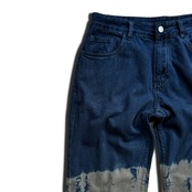 【 数量限定販売 】藍染めタイダイカラーデニムパンツ 湖のほとり