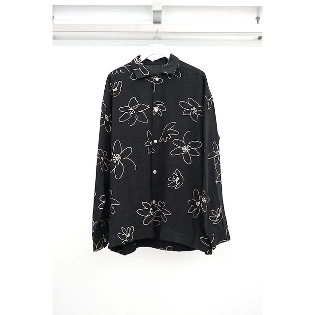 [A.F ARTEFACT] (エーエフアーティファクト) ag-9000-2 Flower Shirts (BK×L.BG)