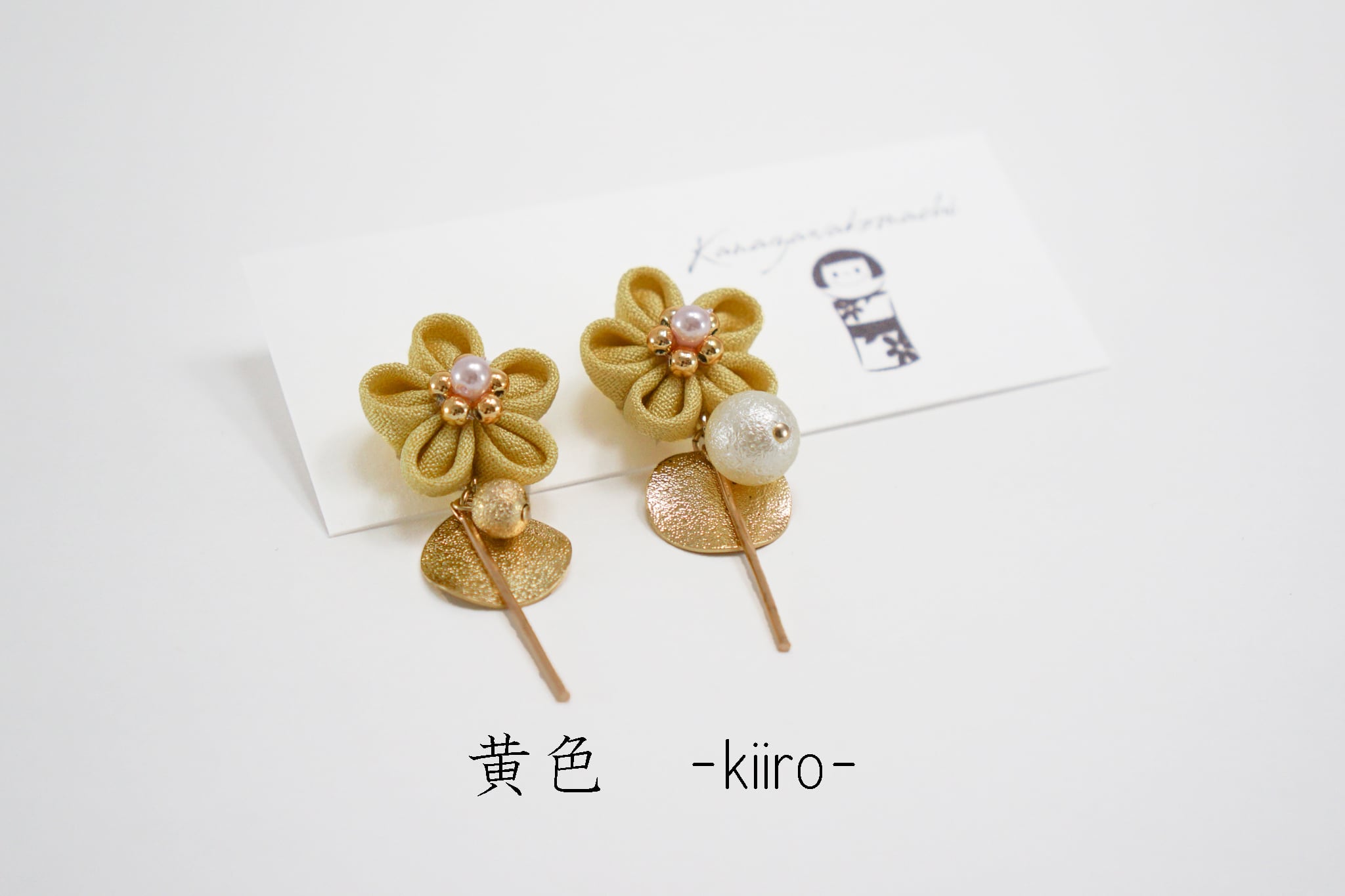 つまみ細工ピアスNO.5＊Light color＊ | 金澤こまち -accessories-