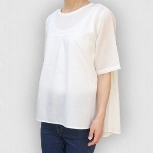 Aライン ショルダータックブラウス｜綿100％
