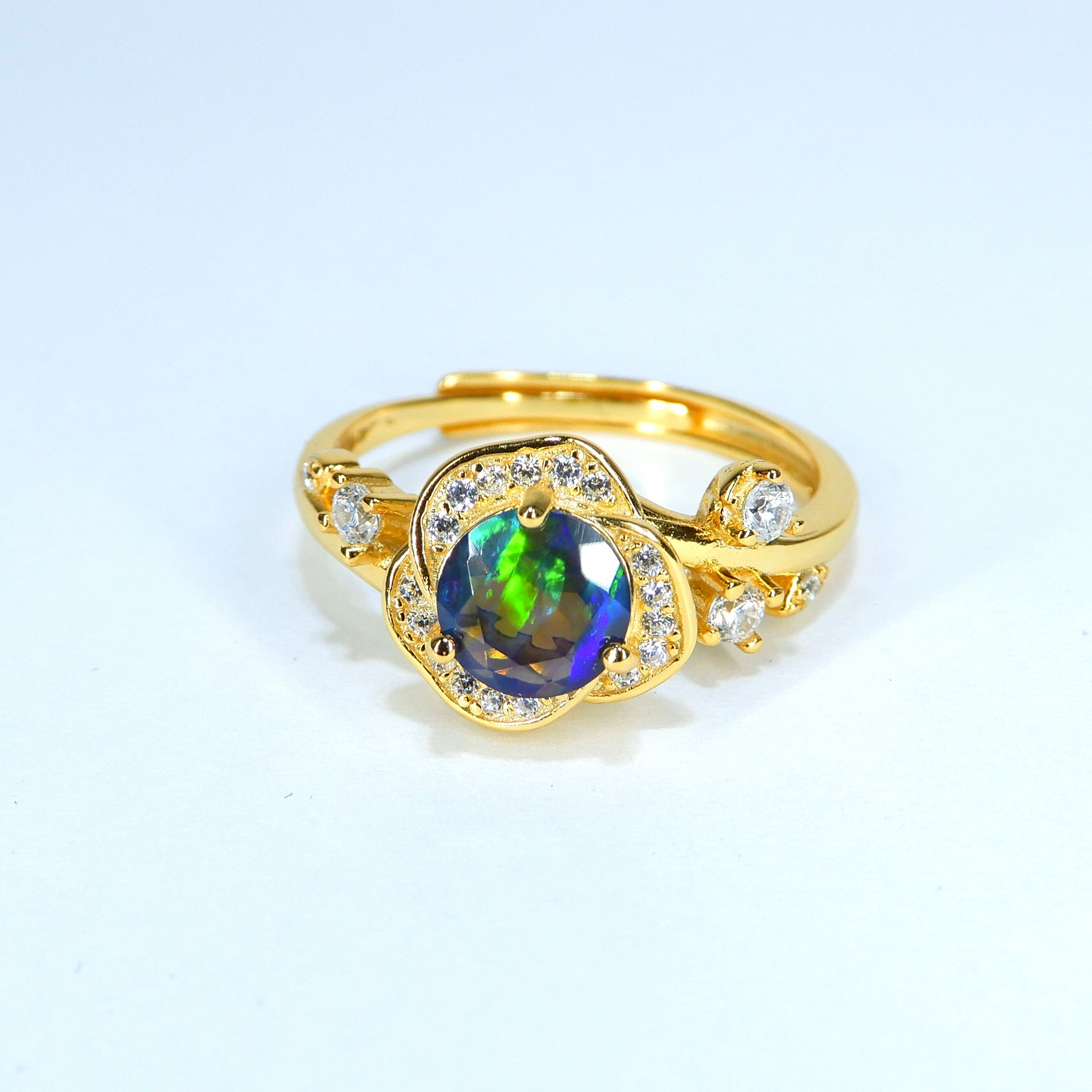 Rose Ring♦︎エチオピアンオパール♦︎YGカラー《0002》