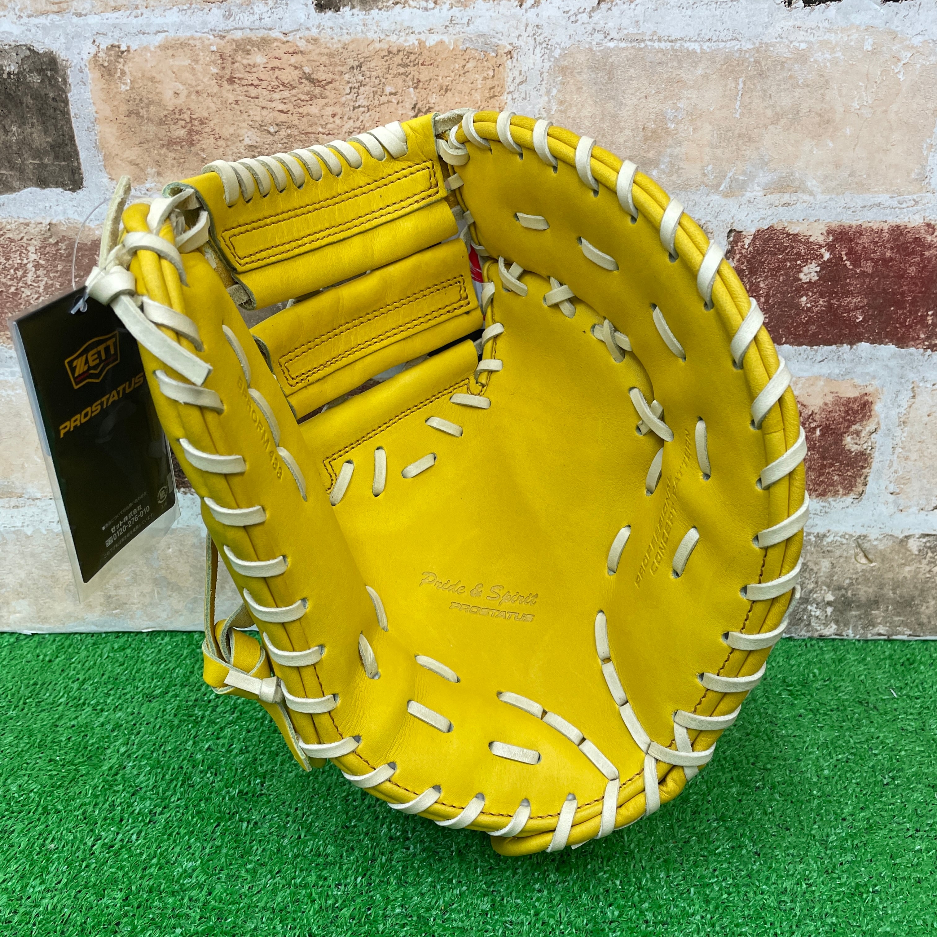 限定 ZETT ゼット 硬式ミット 一塁手用 BPROFM433 Tイエロー 高校野球