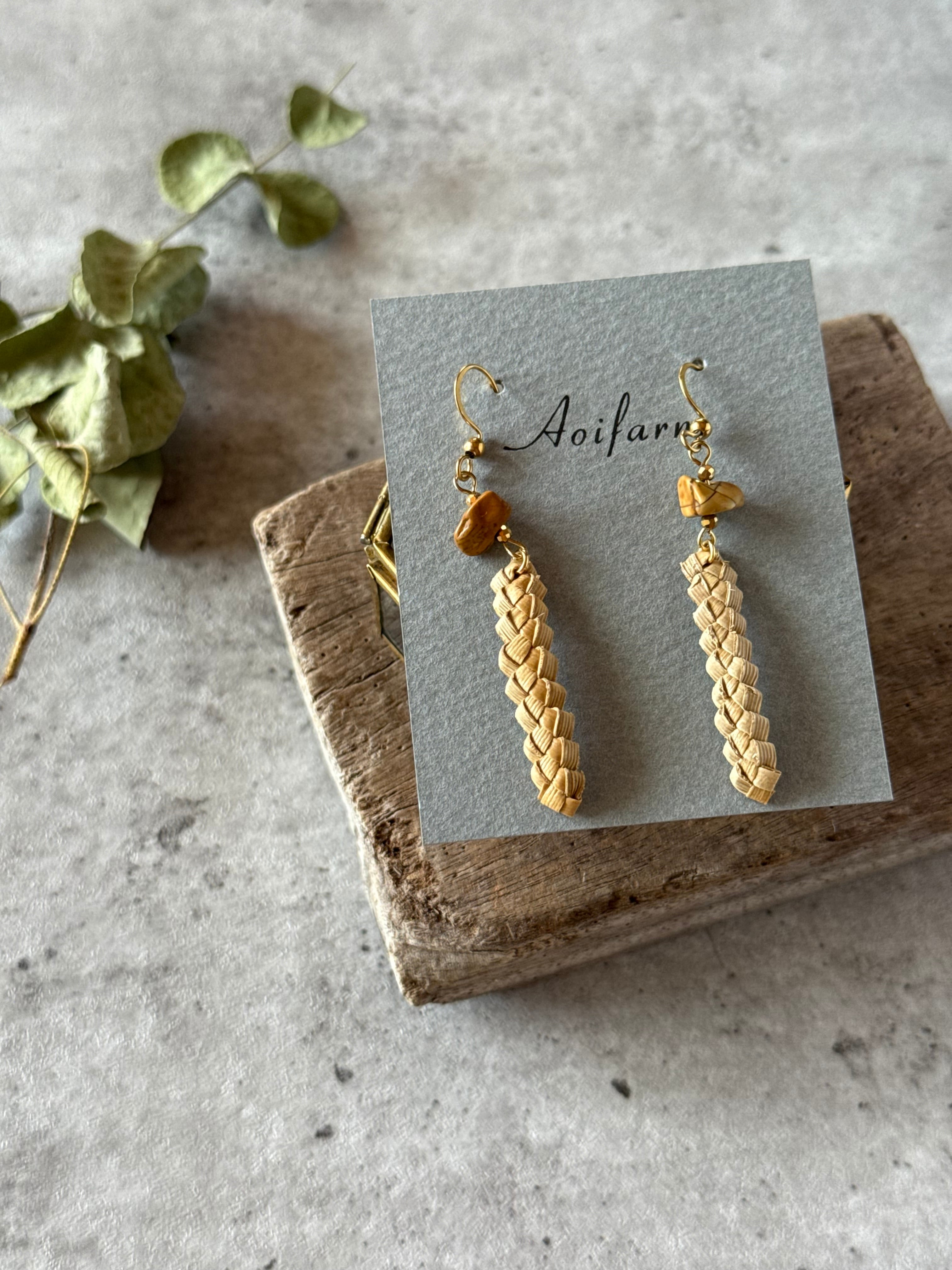 アダンブランチ×ジャスパー ピアス