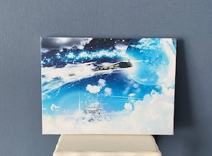 星空と夜空のアートを飾る キャンバスボード