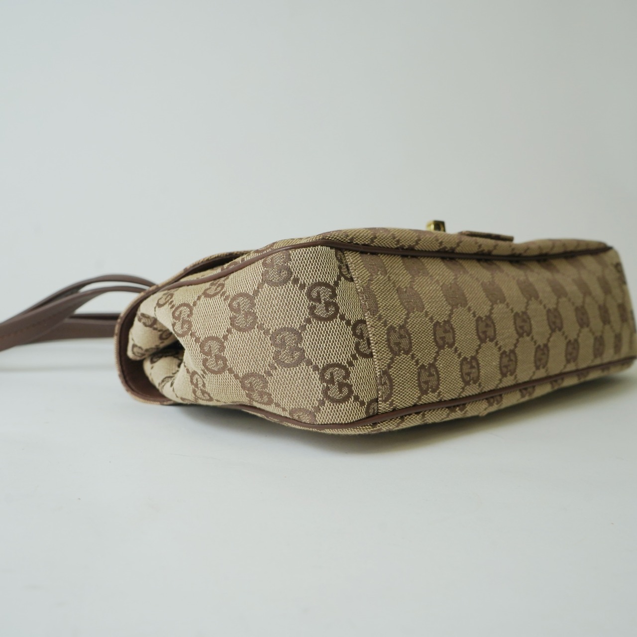 GUCCI グッチ GGキャンバス×レザー ハンドバッグ ベージュ 90463