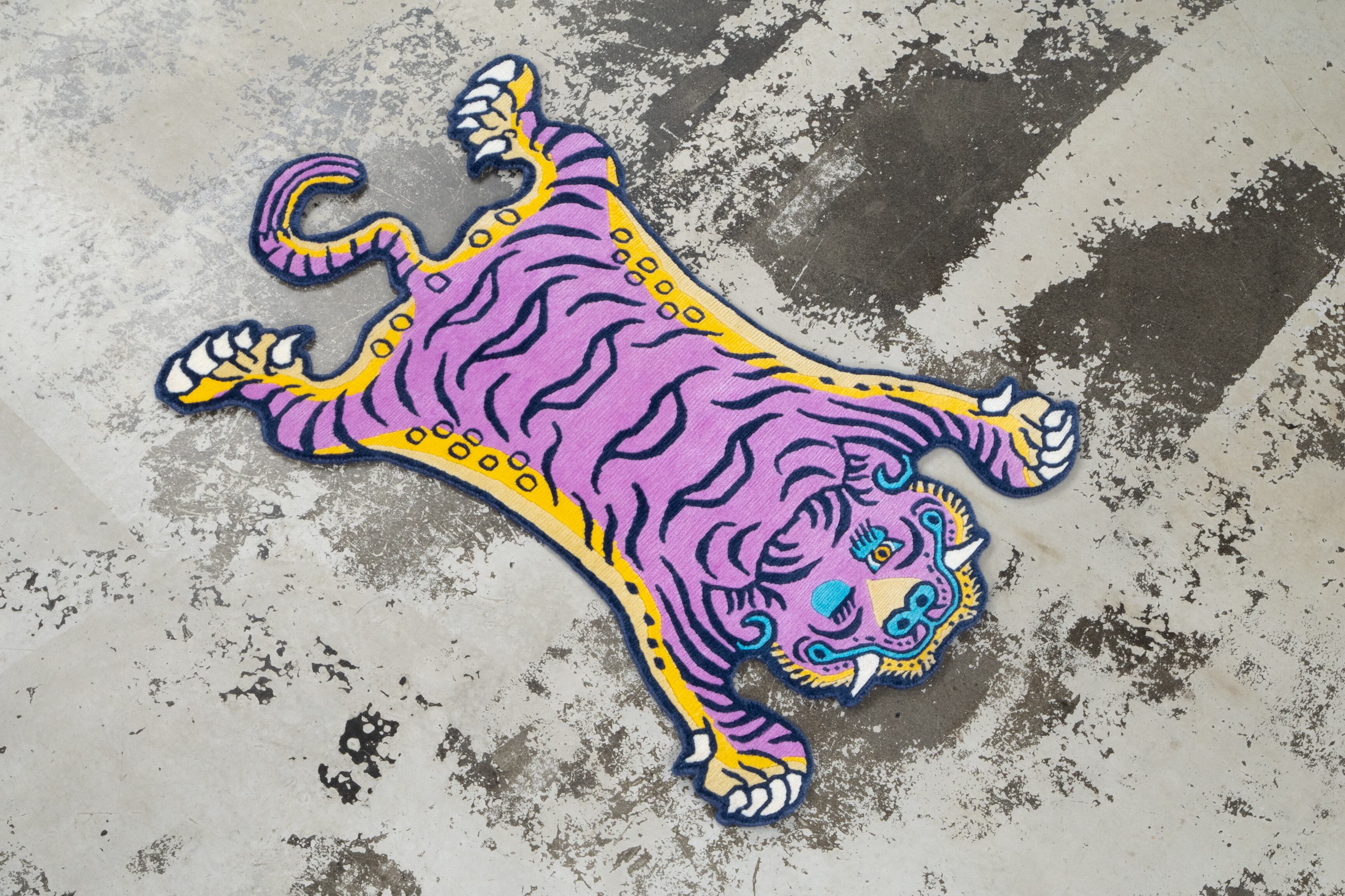 Tibetan Tiger Rug 《Sサイズ•ウール・オリジナル1•パープル392