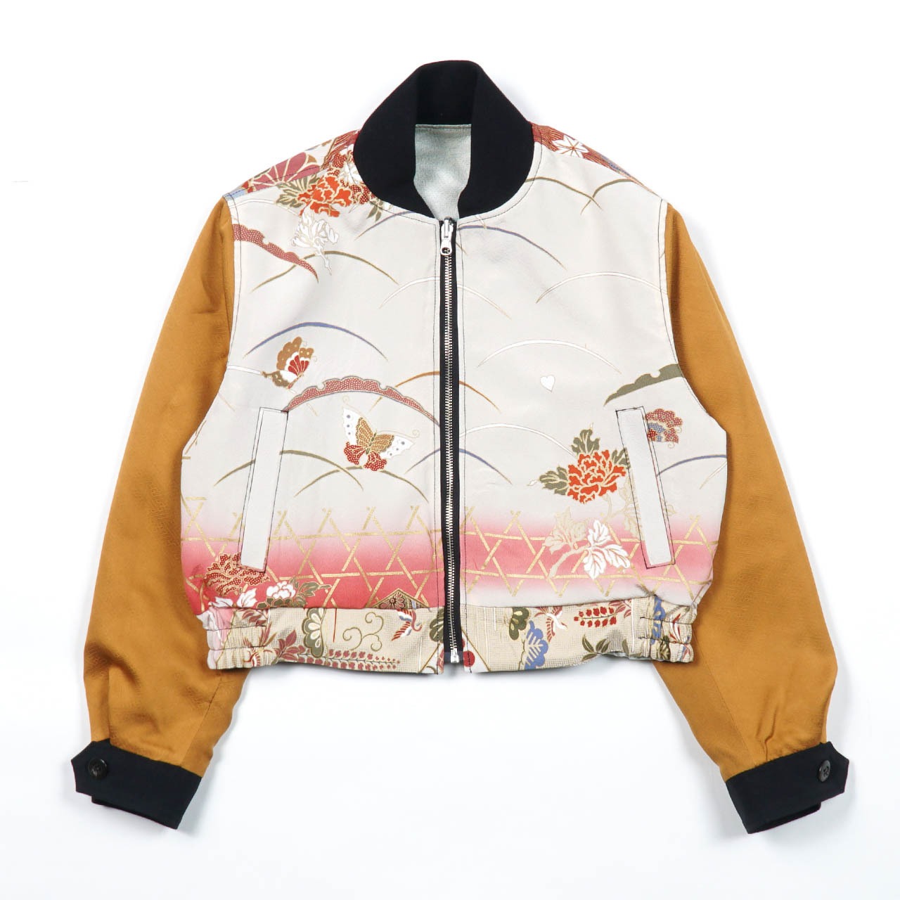 【BJK-L019】再構築リバーシブル着物ボンバー  KIMONO REVERSIBLE BOMBER JACKET
