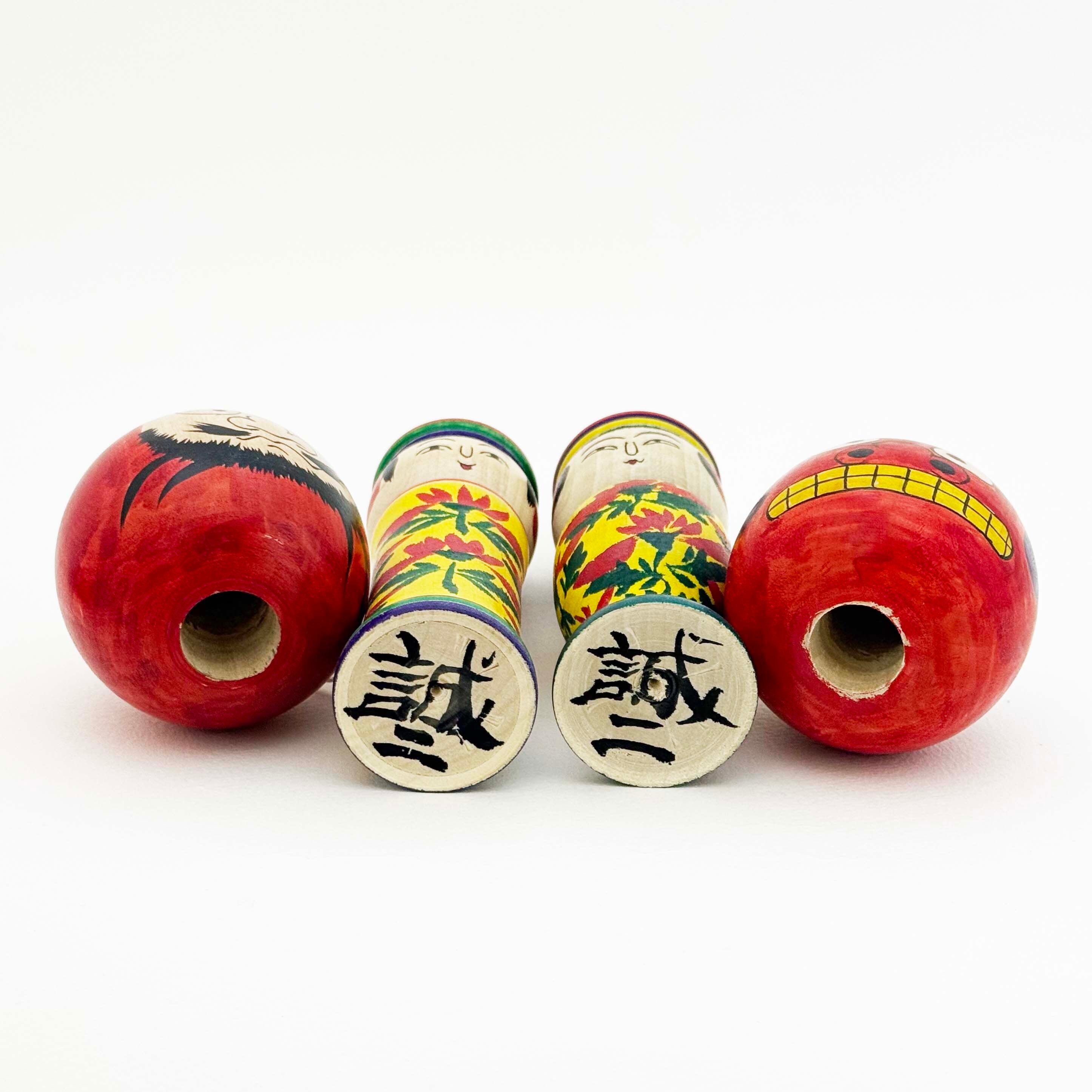 正月こけし けん玉（肘折系/吉野誠二工人）