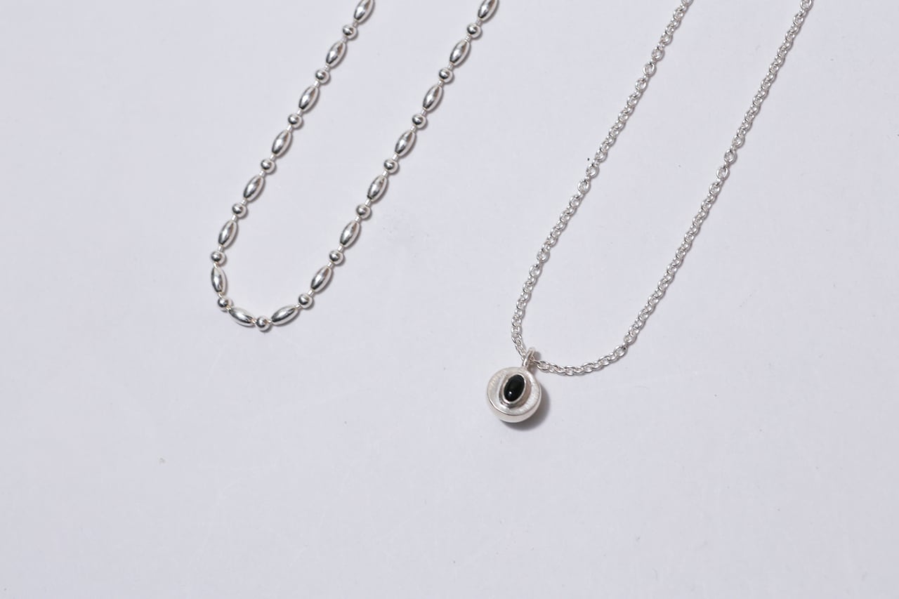 ball chain necklace × ball gem necklace set