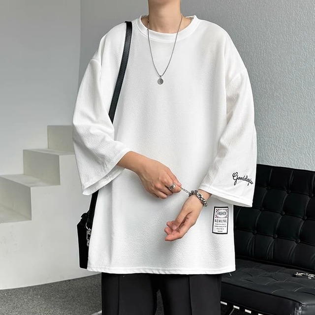 ロゴワッペンカットソー bt0923【韓国メンズファッション】