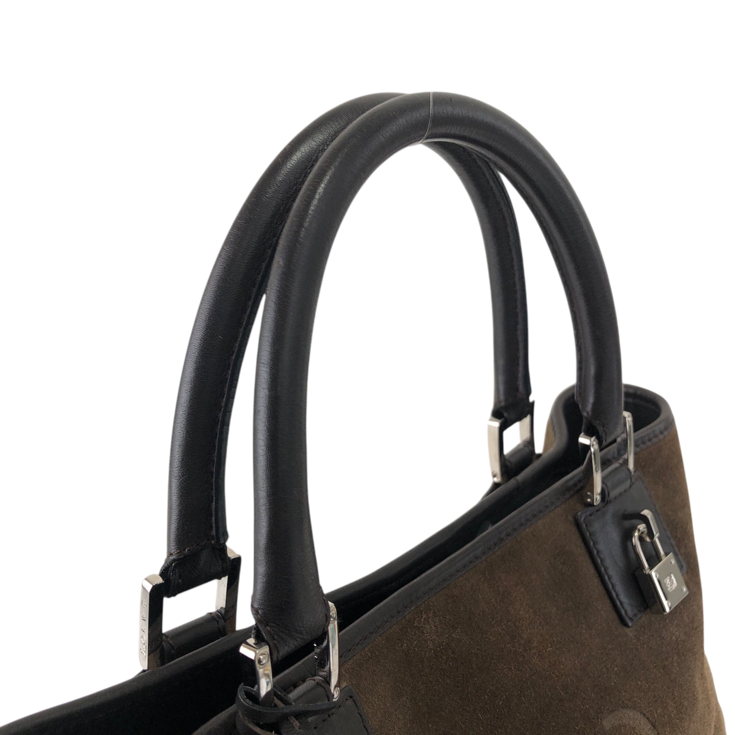 LOEWE ロエベ ハンドバッグ ブラウン アナグラム スエード vintage