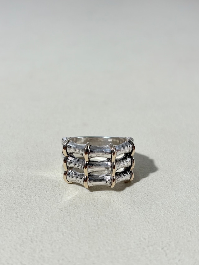 14k Accent Trinity Bamboo Ring #13 -U.S-