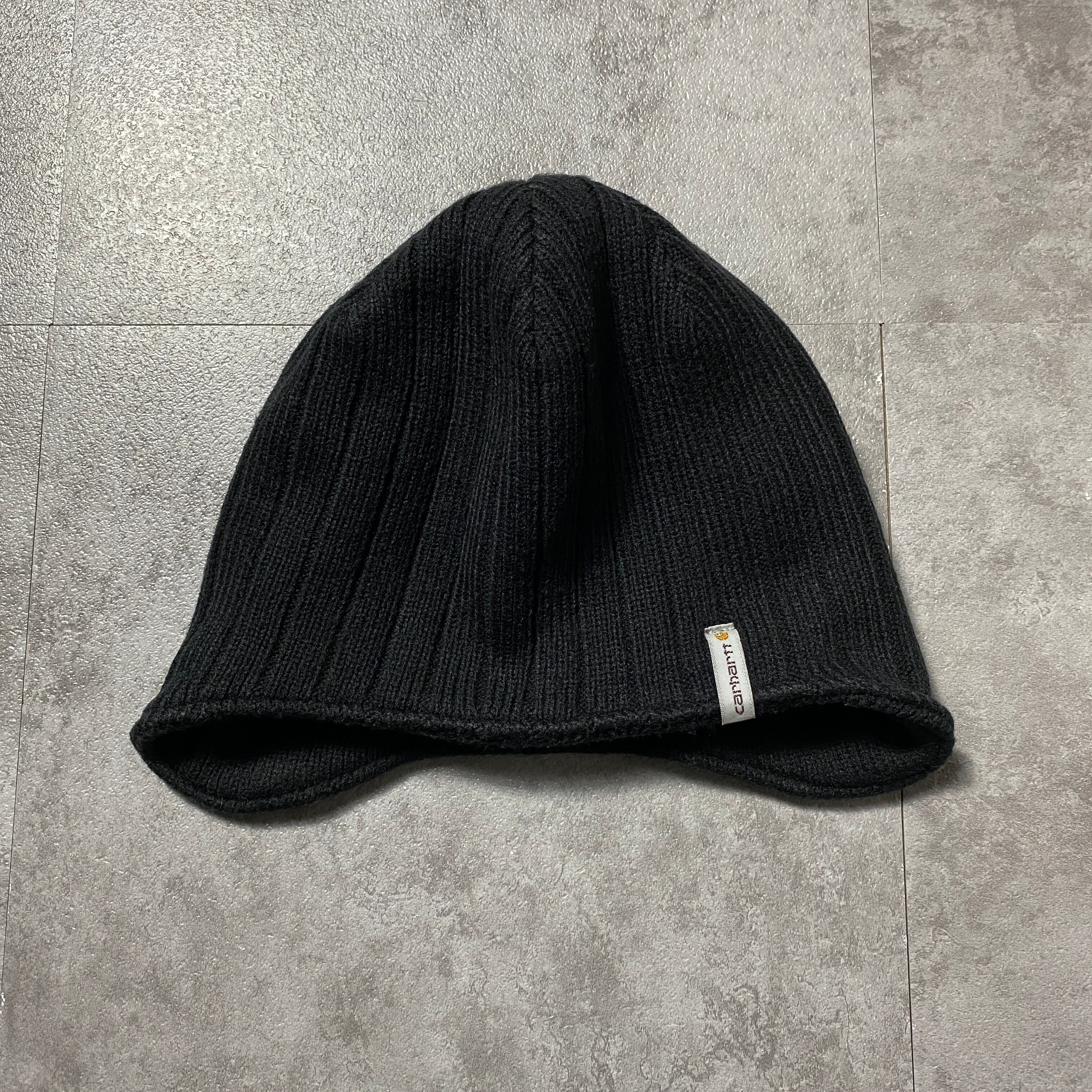carhartt カーハート 刺繍ロゴ 耳当て ニット帽 ニットキャップ