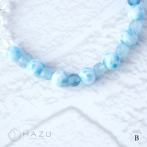 高ランク・細身ラリマー［ラリマー／アクアマリン／水晶］