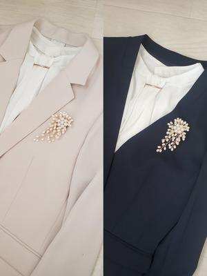 淡水パールブローチ