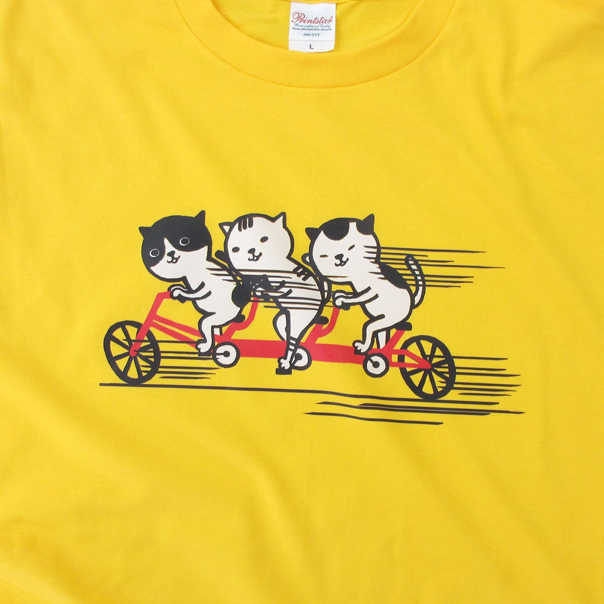 自転車ネコ Tシャツ おもしろ 猫 Tシャツ cat35 猫服 ゆるキャラ ねこ柄 猫柄