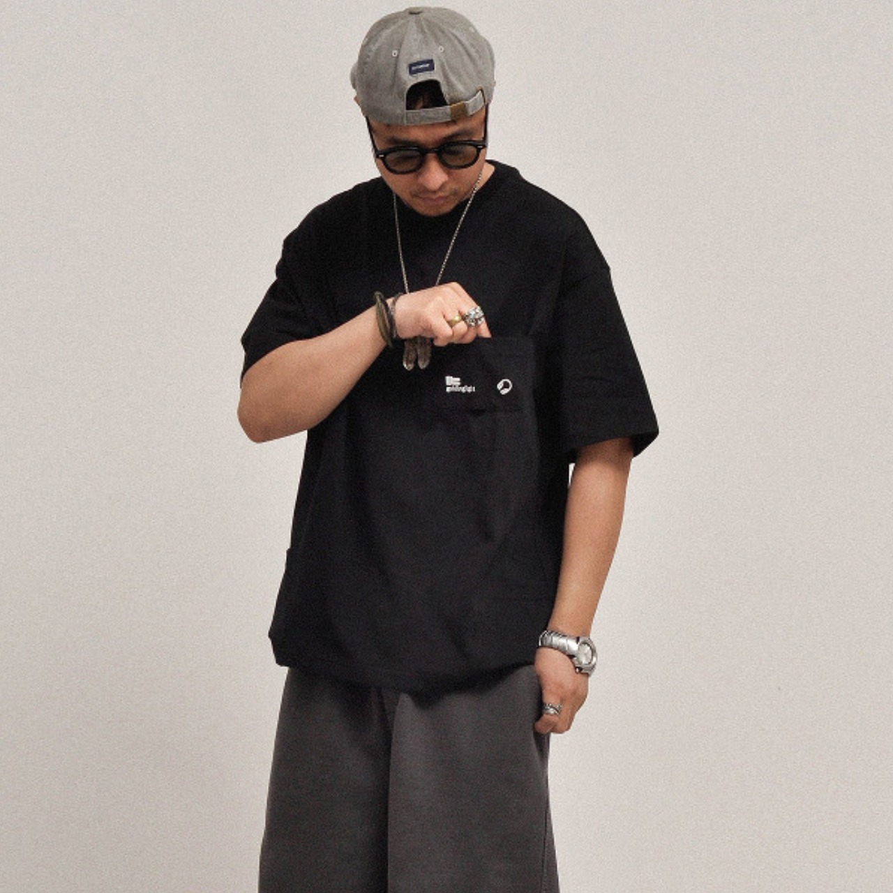 ミリタリーテック・テクノポケット クルーTシャツA2096 - 1