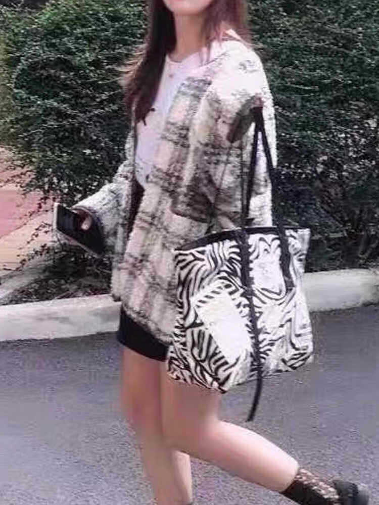 チェック柄ボアジャケット 大人かわいい きれいめ カジュアル ノー