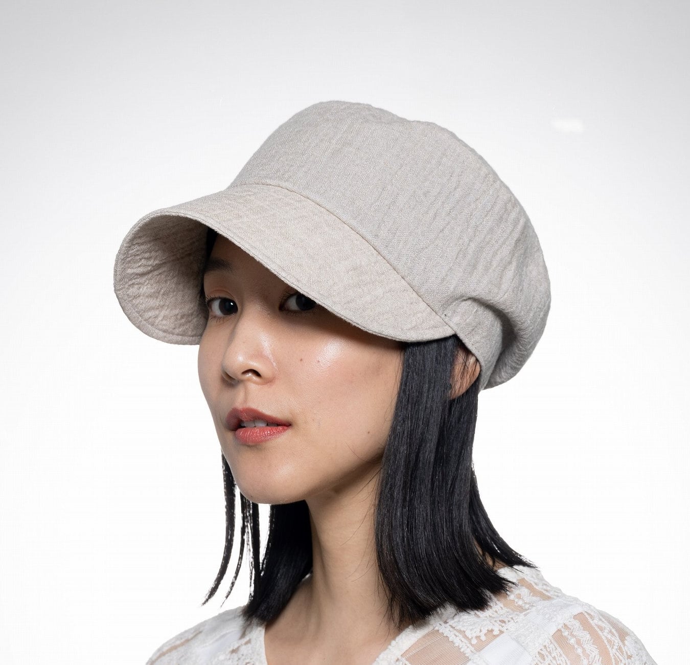 【2026年春夏】リネンボイル ワークキャップ|ベージュ/ブラック/グレイ Lightweight Linen Voile Work Cap
