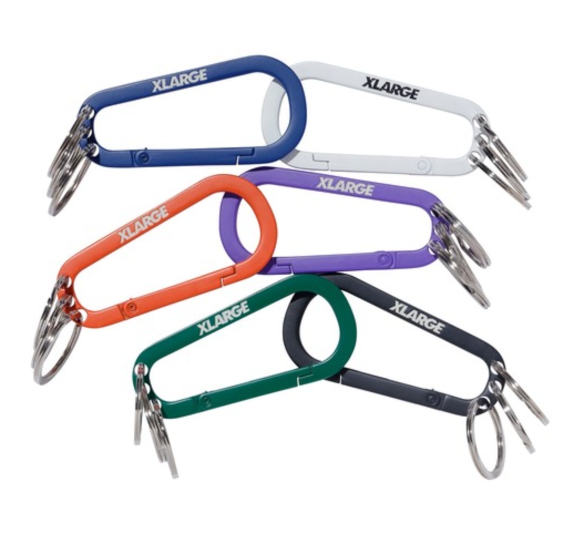 XLARGE】STANDARD LOGO KEYRING CARABINER キーリング カラビナ