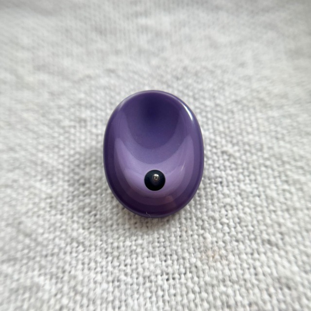 オーバル パープル 1粒シルバー 17mm