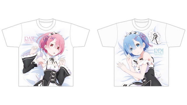 Re:ゼロから始める異世界生活  フルグラフィック Tシャツ 2種  / グルーヴガレージ