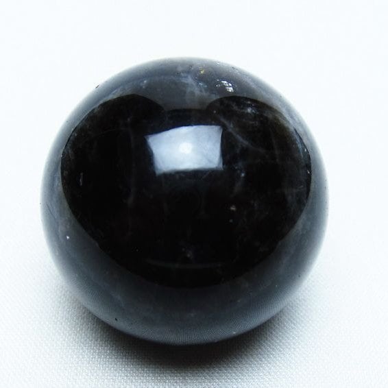 モリオン 丸玉 36mm 黒水晶 スフィア 置物 一点物 141-8079