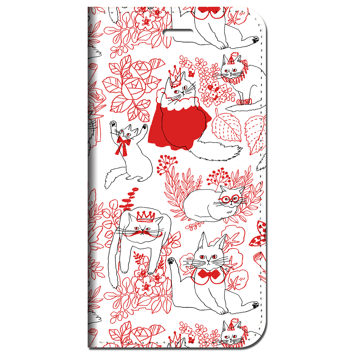 iPhone対応 スマホ 手帳型ケース ネコ ハイポーズ ポップ イラスト 【iPhone17 / iPhone16 / iPhone16e / iPhoneSE 他 iPhone各機種対応】 st41